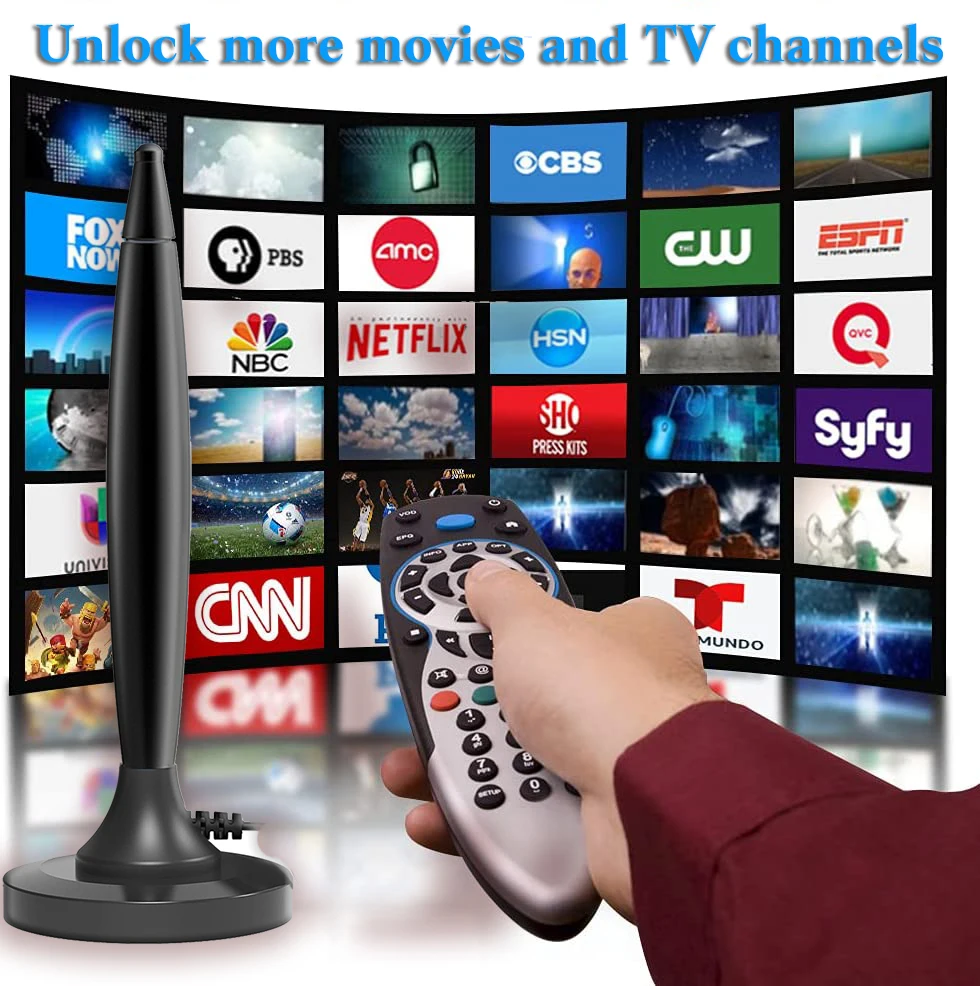 HD Digital TV Antenna Indoor Amplified DAB Antenna 200 Miles Ultra HDTV With Amplifier VHF/UHF Quick Response Outdoor Aerial Se