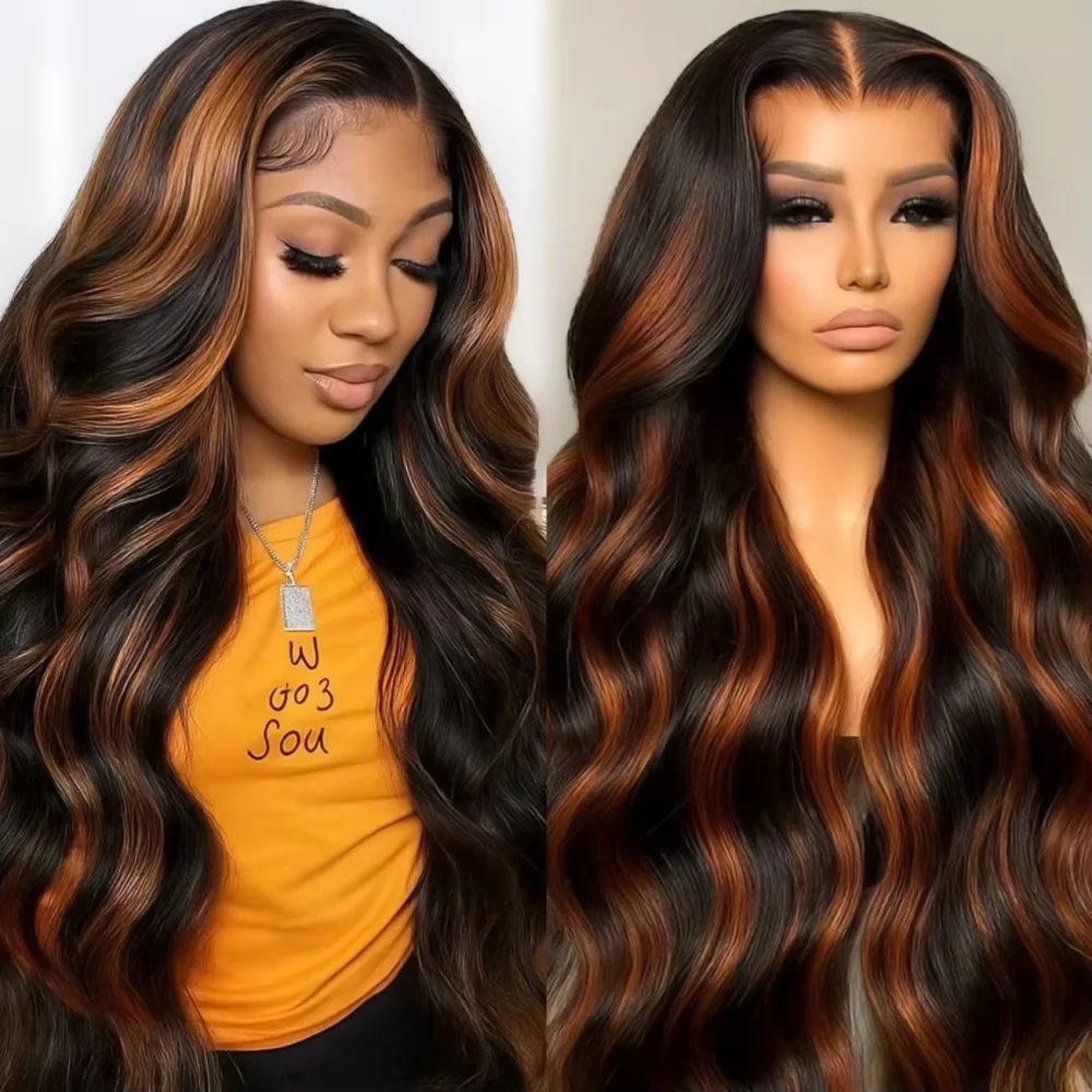 

Silky Glossy FB30 Highlight Body Wave 13x6 HD Lace Front Wigs 18-46 Inch 200 Density 13x4 Transparent Lace Brazilian Wigs For Women