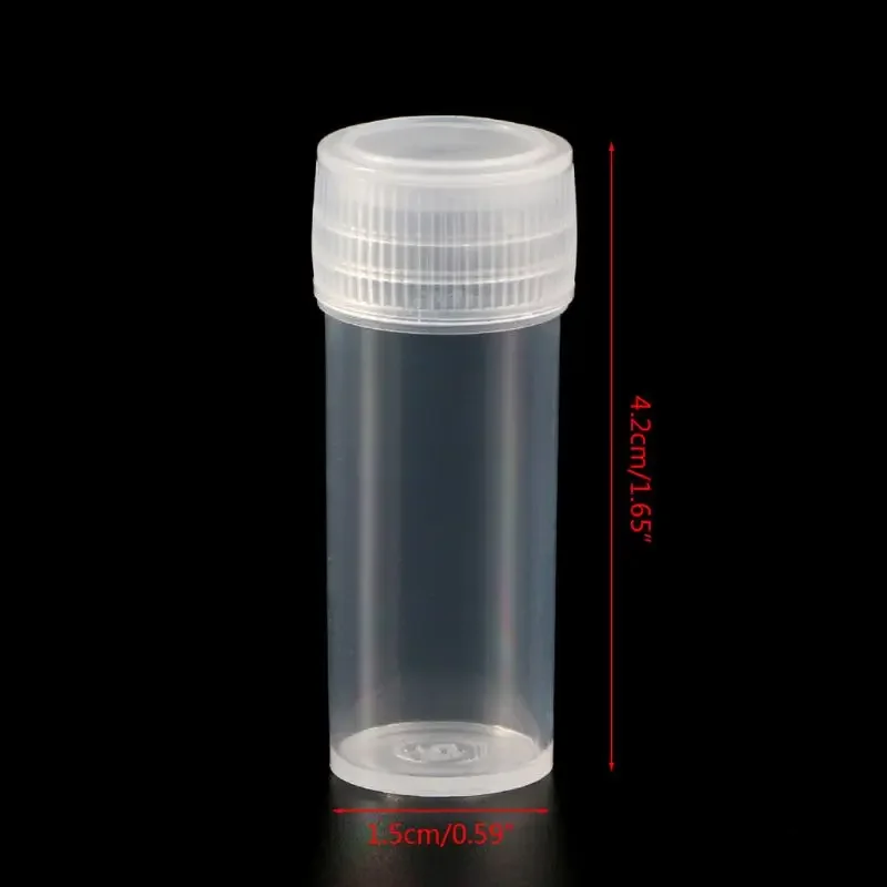 20pcs Practical Empty Plastic Bottles with Lids 5ml Small Vials Sample Container