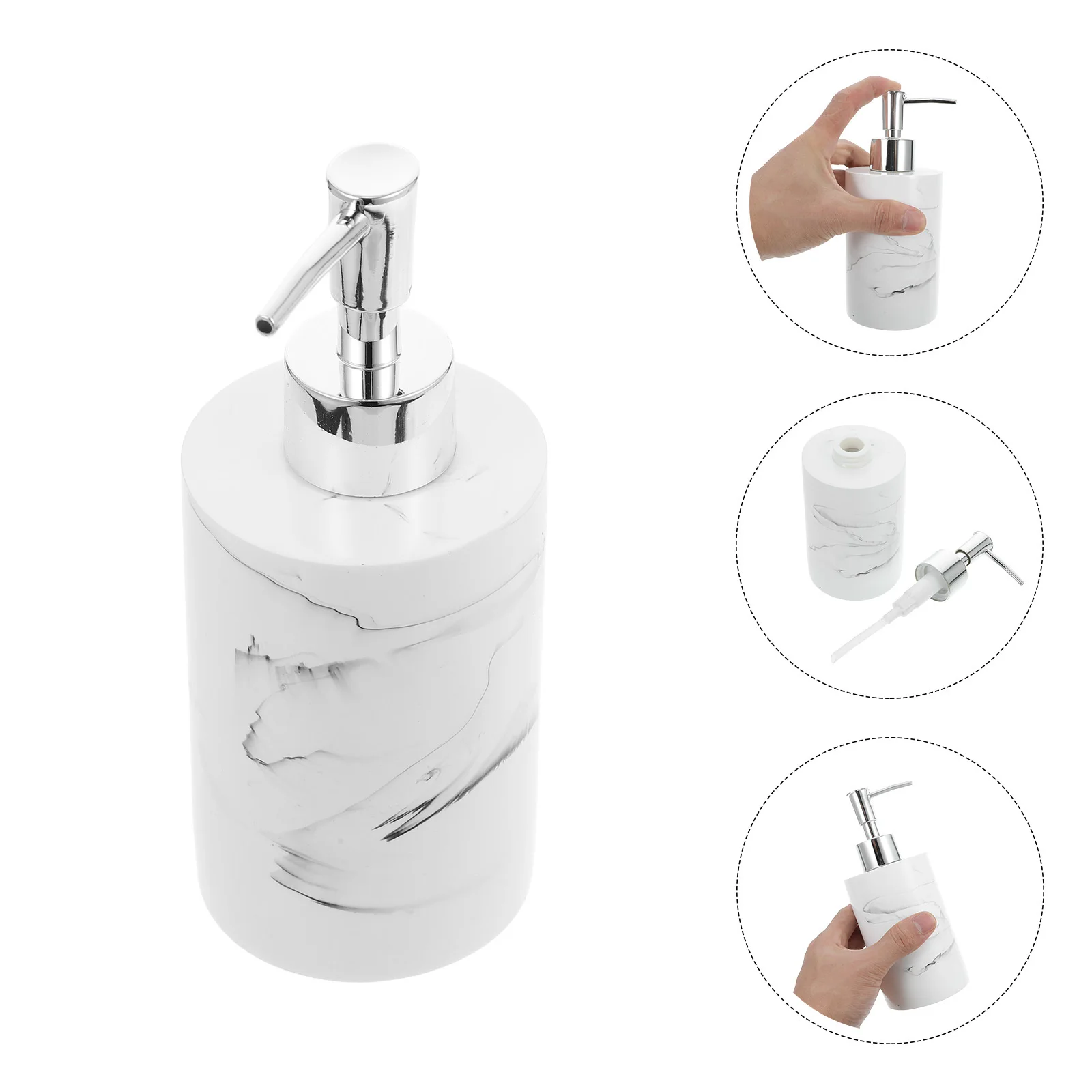 

Pump Soap Dispenser Refillable 270ml Resin Bottle Portable for Hand Shampoo Liquid Bathroom Kitchen Soap Dispenser