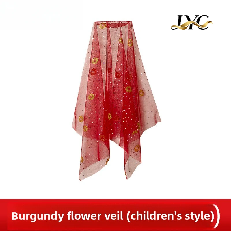 Belly Dance Indian Dance Headscarf with Gold-Stamped Pattern Bollywood Dance Prop for Women