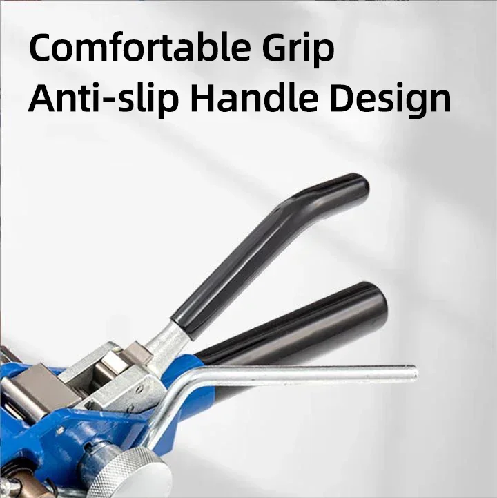 Ratchet Type Stainless Steel Cable Tie Pliers with Adjustab Tension Metal Zip Tie Handle Steel Ties Cutting Fastening Tool