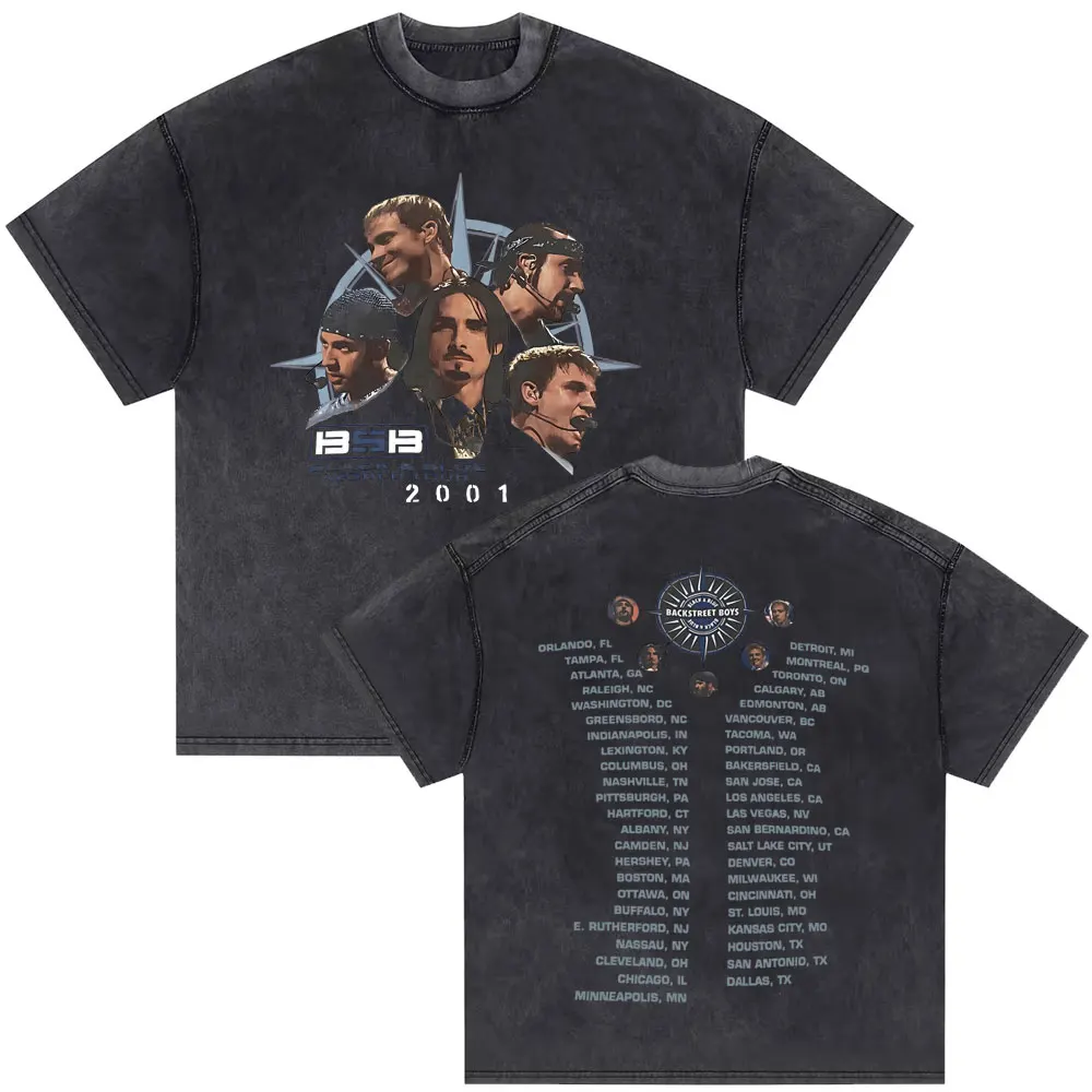 超希少❕Backstreet Boys Black & BlueツアーTシャツ Washed Vintage Backstreet Boys Black & Blue World Tour