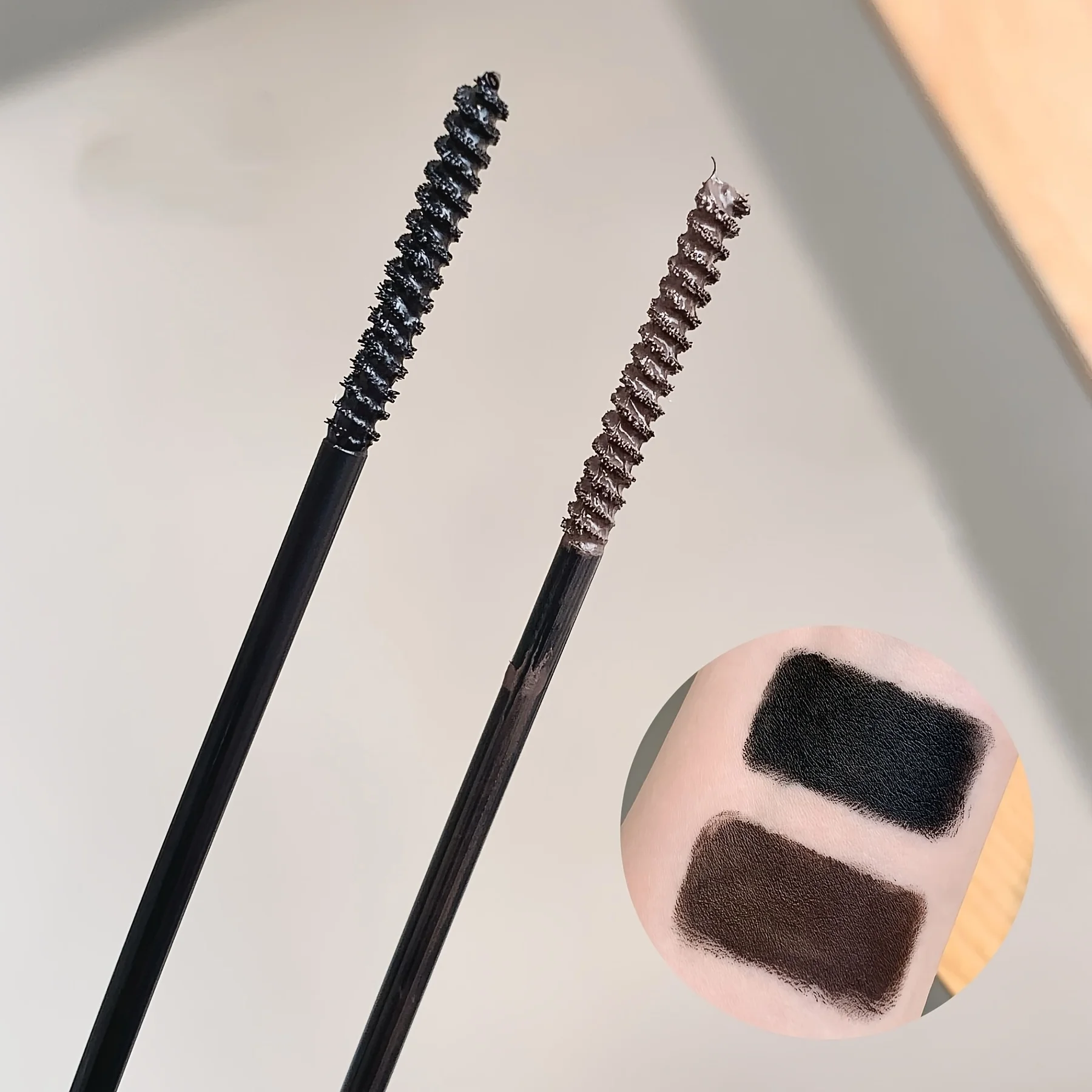 Mascara opaco in fibra di seta Pennello ultrafine per trucco Allunga le ciglia Mascara arricciante marrone nero ad asciugatura rapida impermeabile Comestic