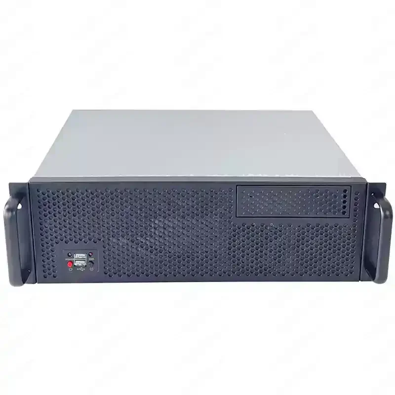 3U-300 Industrial Server Chassis, 30cm Short Depth with Optical Drive Bay, Supports ATX Motherboard for Workstation Storage