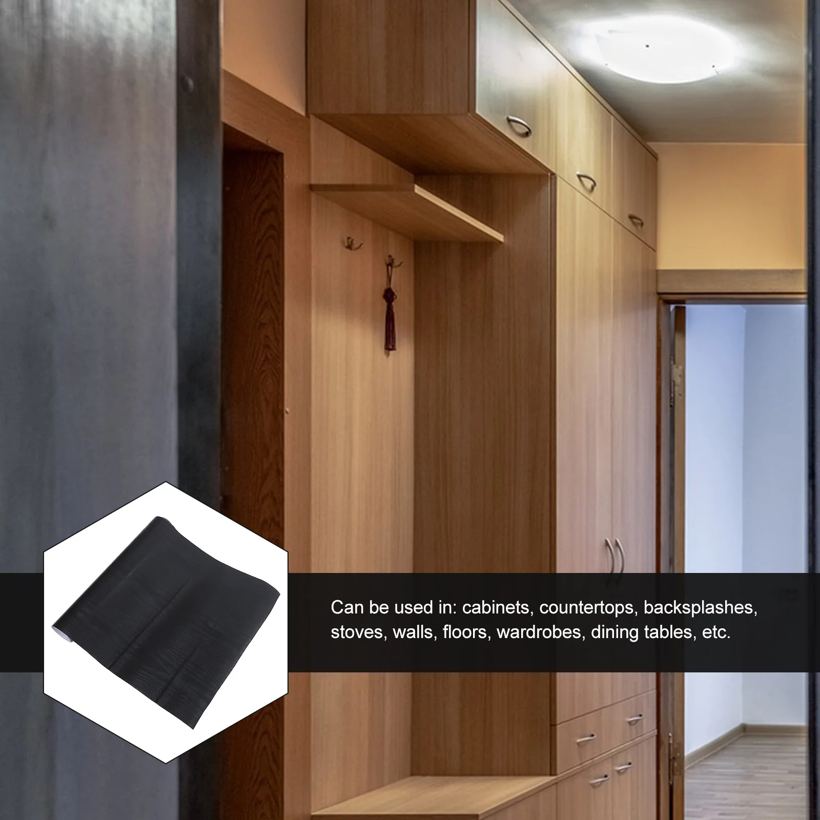 

Self Adhesive Peel Stick Wallpaper Waterproof Kitchen Wall Sticker Countertop Cabinet Easy Reposition Decor Table Sticker Cover