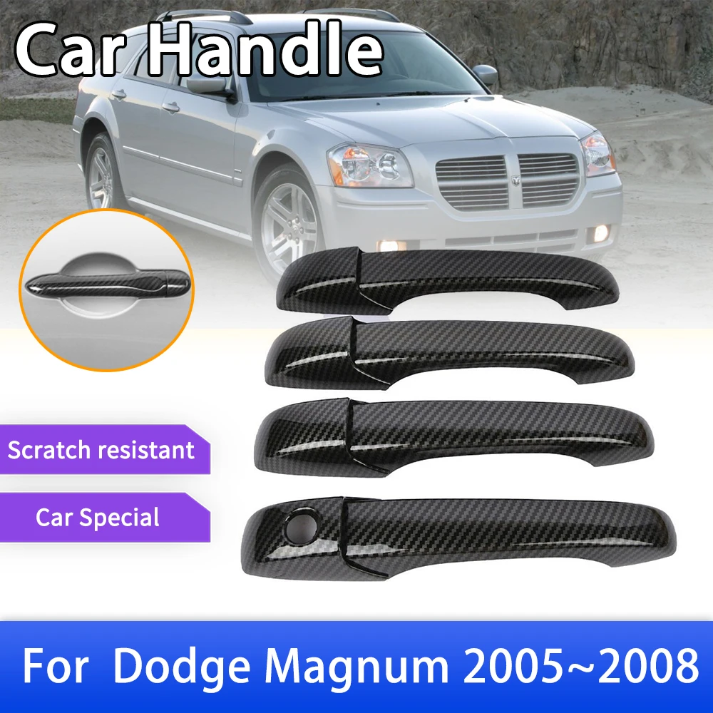 

Carbon Fiber Smart Door Handle Cover for Dodge Magnum 2005 2006 2007 2008 Car External Decorate Accessories Style Stickers Trim