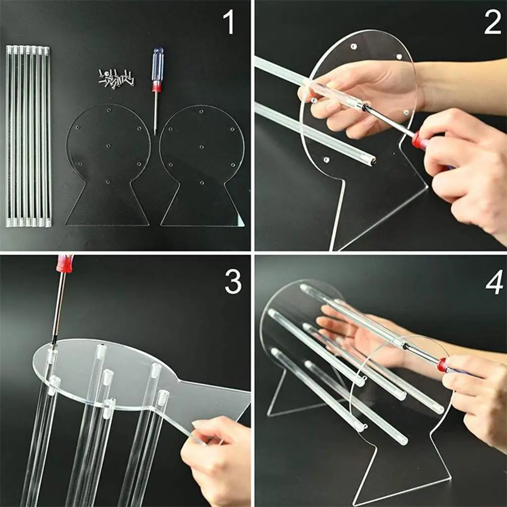 

Acrylic Bracelet Display Holder Stand Jewelry Rack Watch Headdress Flower Organizer Shelf