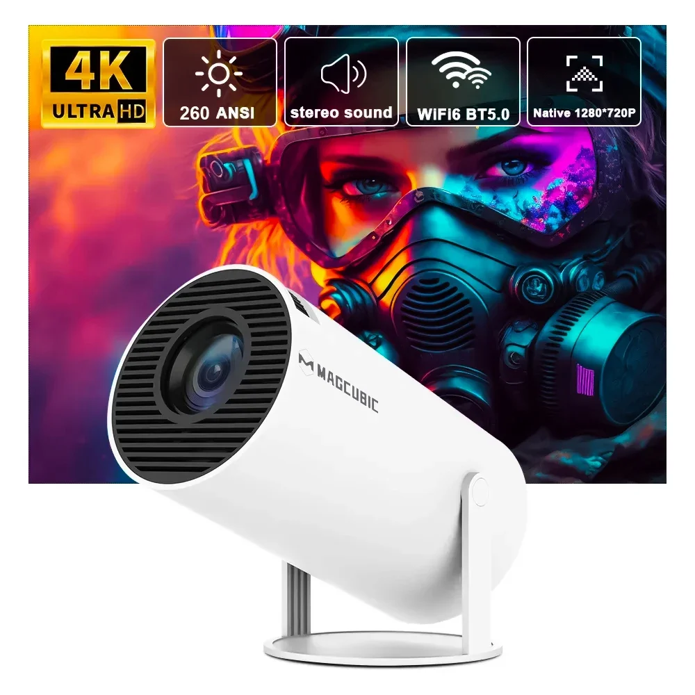 2024 NEW Projector 4K Android 11 Dual Wifi6 260 ANSI Allwinner H713 BT5.0 1080P 1280*720P Home Cinema Outdoor portable Projetor