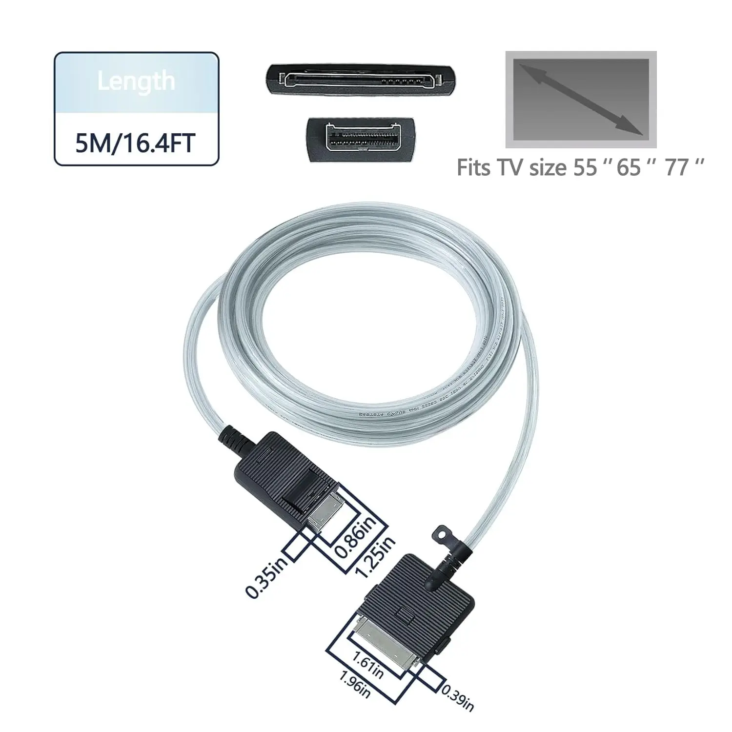 Brand NEW VG-SOCC05 5M Invisible One Connection Cable for Samsung FOR 55''65''77'' QN55S95DAF QN65S95DAF QN77S95DAF QN65S95FAF