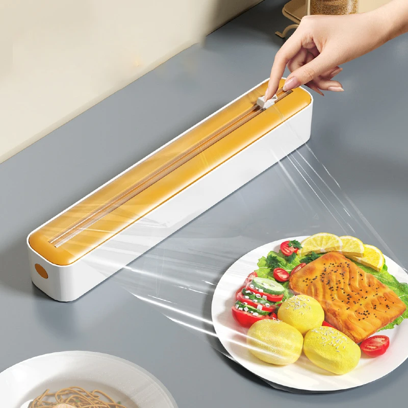 Kitchen Disposable Cling Film Cutter, Household Food Special Cutting Box, Suction Refrigerator Artifact