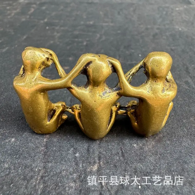 Brass Three-Not- Figurine: A -have, a must-see copper , a zodiac monkey home decoration ornament