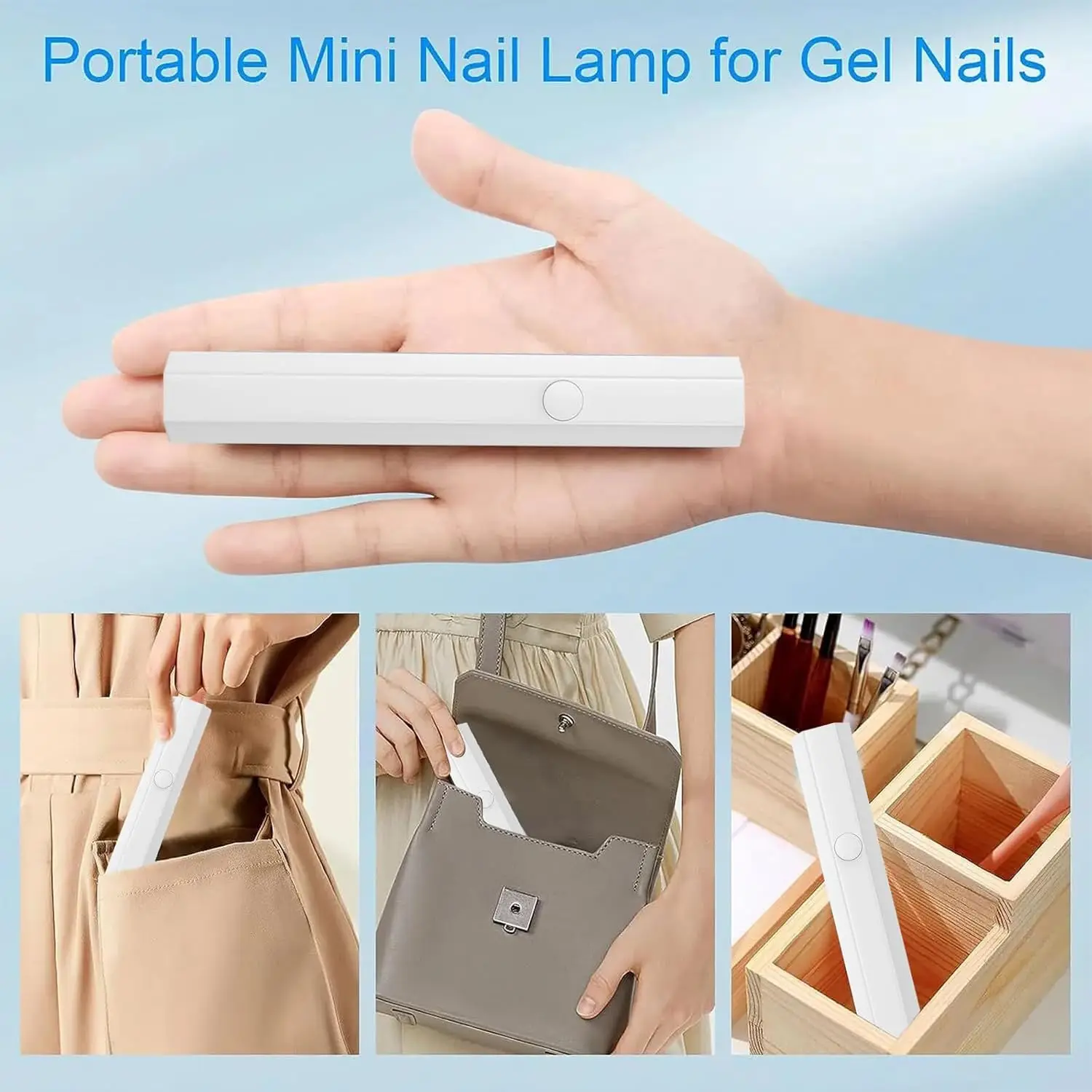 YIKOOLIN Draagbare Mini Nageldroger USB Handheld Kleine Nail Cure Light Mini UV LED Sneldrogende Nagellamp Voor Gel Droog Thuisgebruik