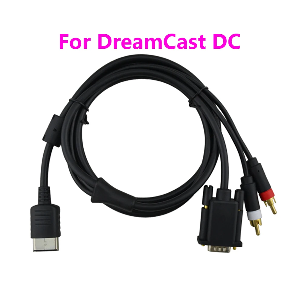 

1.8m VGA Box Cable For SEGA For DreamCast DC VGA Cable RCA Sound Adapter HD Box Cable Video Games Console PAL NTSC