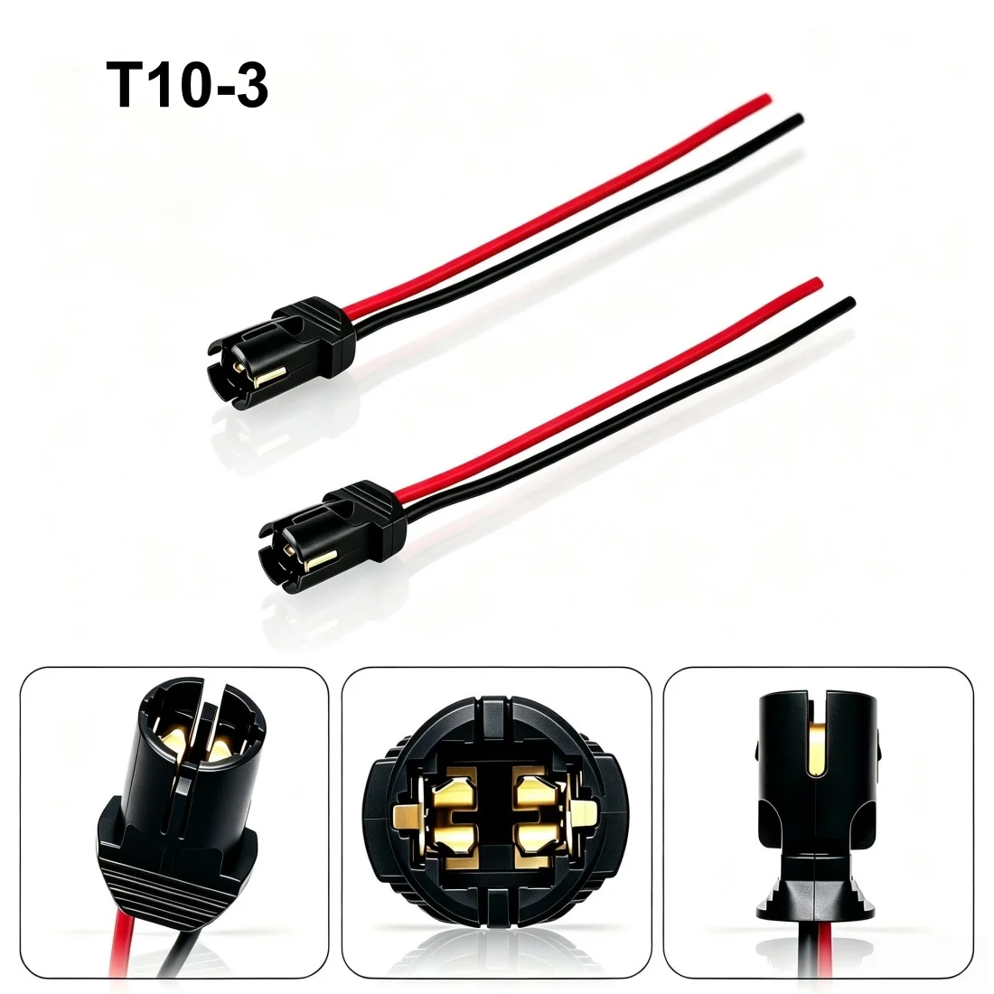 2 Stück Auto-LKW-LED-Lampen, Glühbirnen, Keilhalterung, Sockel T10 T13 T15 194 W5W 158 285, Verlängerungsadapter, Steckdosen – Detail 6