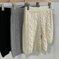 Ladies Fashion Style Soft and Comfortable Plain Twisted Knitted Girls Knit Pant for Spring Winter Cashmere Shorts for Women