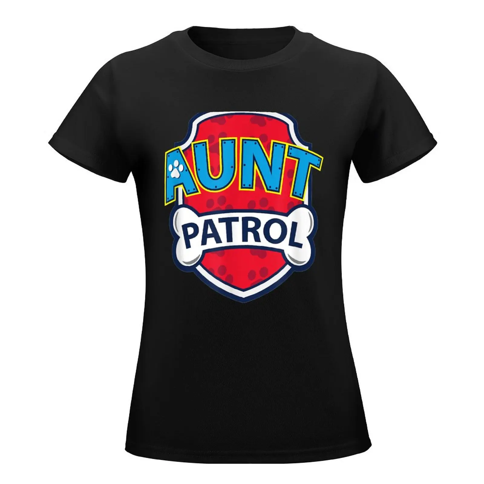 Funny Aunt Patrol Dog Aunt Tee T-Shirt cute tops female vintage lady clothes cute t-shirts for Women