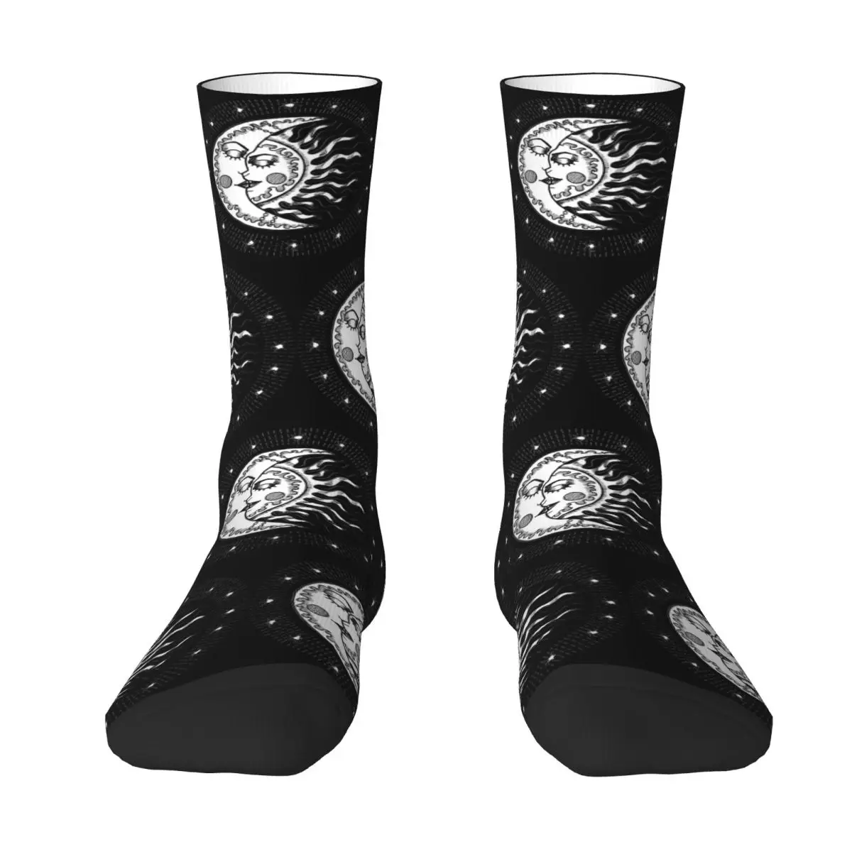 Sun & Moon Men Women Socks Outdoor Novelty Spring Summer Autumn Winter Stockings Gift