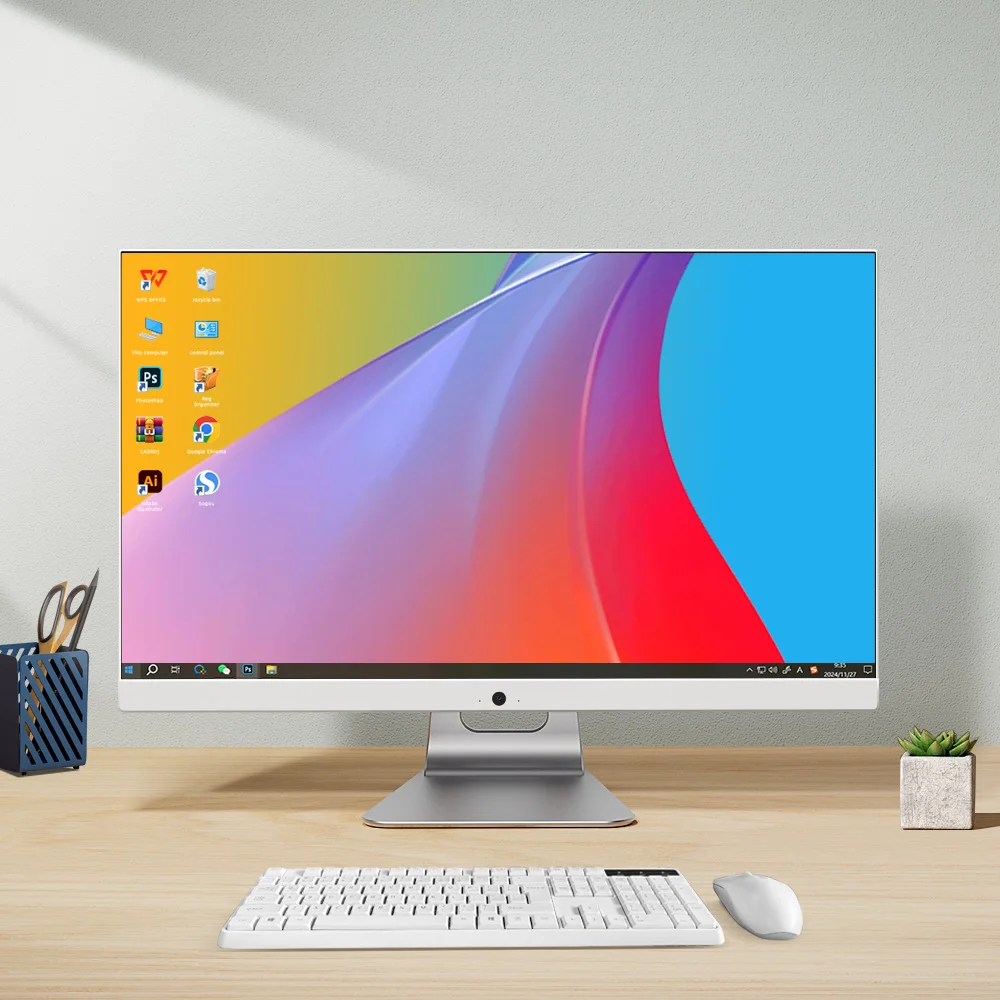 

Office Family Computer 27 Inch AIO Desktop PC Core I7 8th Generations Processor Webcane Wifi bluetooth All in One Computer