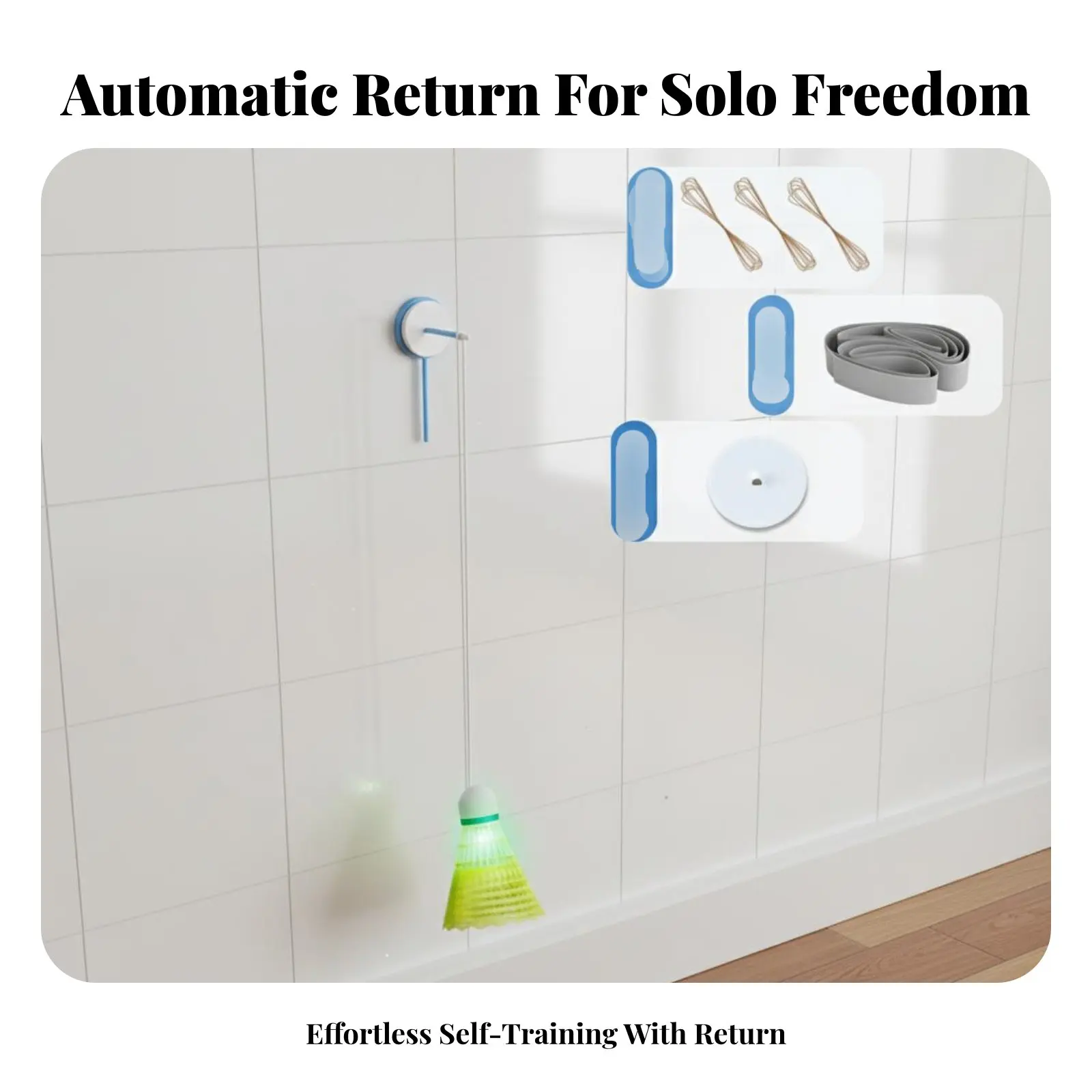 

Return Badminton Practice Tool Play at Home Solo Badminton Practice Aid Sports Equipment Portable for Beginners