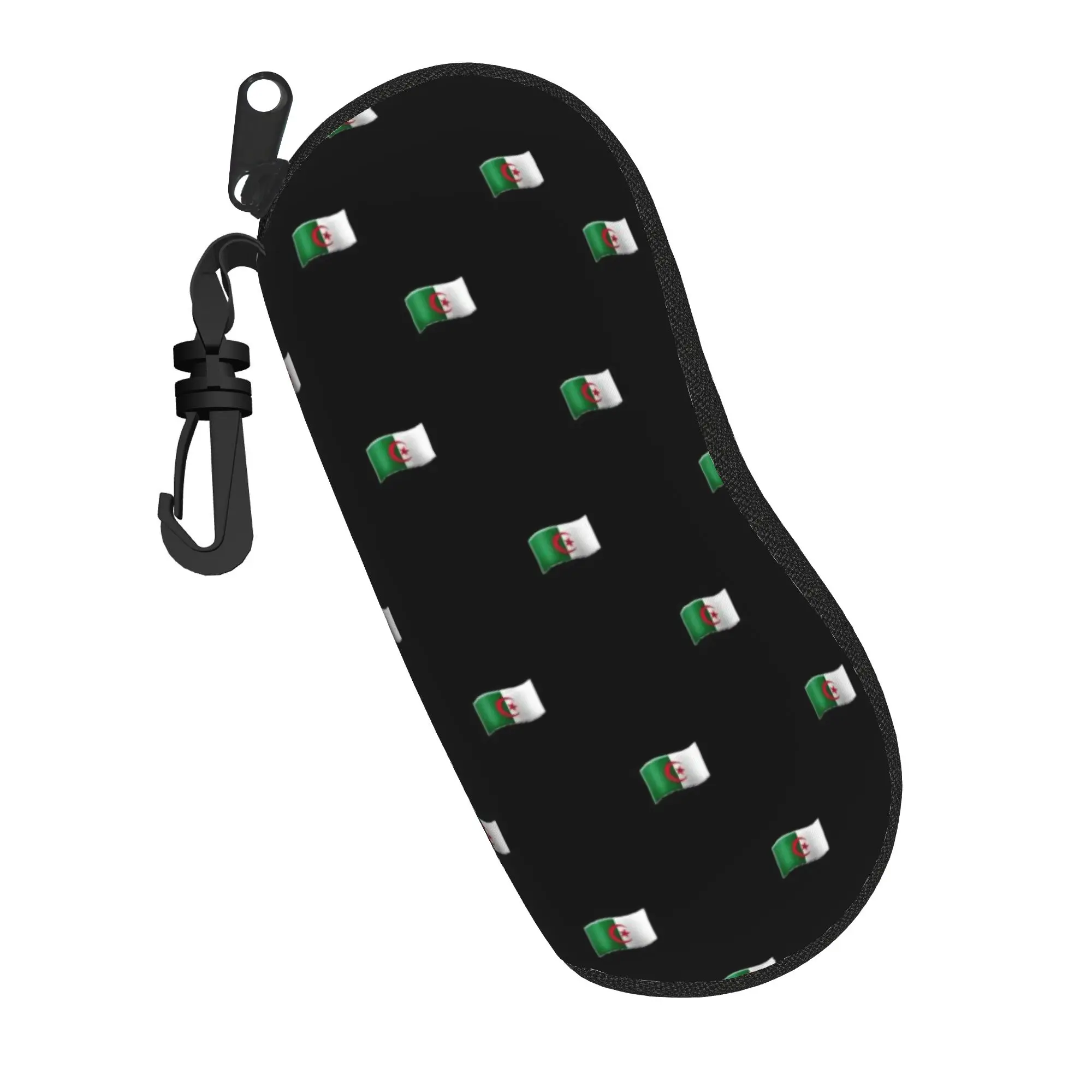 

Симпатичный чехол для очков с флагом Алжира, защитный футляр для очков на молнии, противоударный футляр для контактных линз