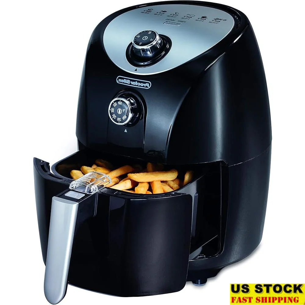 1.5L Programmable Air Fryer Easy Cleanup Nonstick Basket Healthy Cooking Guide Ideal 1-2 Servings