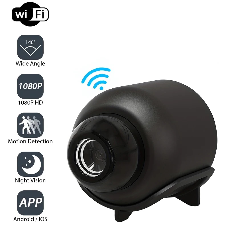 

1080P HD Мини Wi-Fi камера Внутренняя безопасность Наблюдение Радионяня Видеокамера ночного видения IP-камера Аудио-видеорегистратор