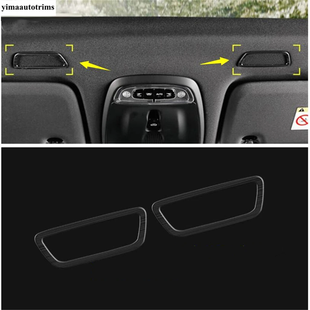 Roof Speaker Audio Loudspeaker Sound Frame Decor Cover Trim For VOLVO XC40 XC60 2018 - 2024 Stainless Steel Accessories Interior