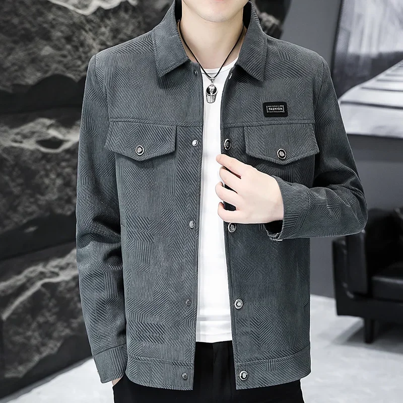 

2022, весенне-осеннее высококачественное красивое пальто соответствующего цвета, мужская приталенная повседневная деловая модная куртка