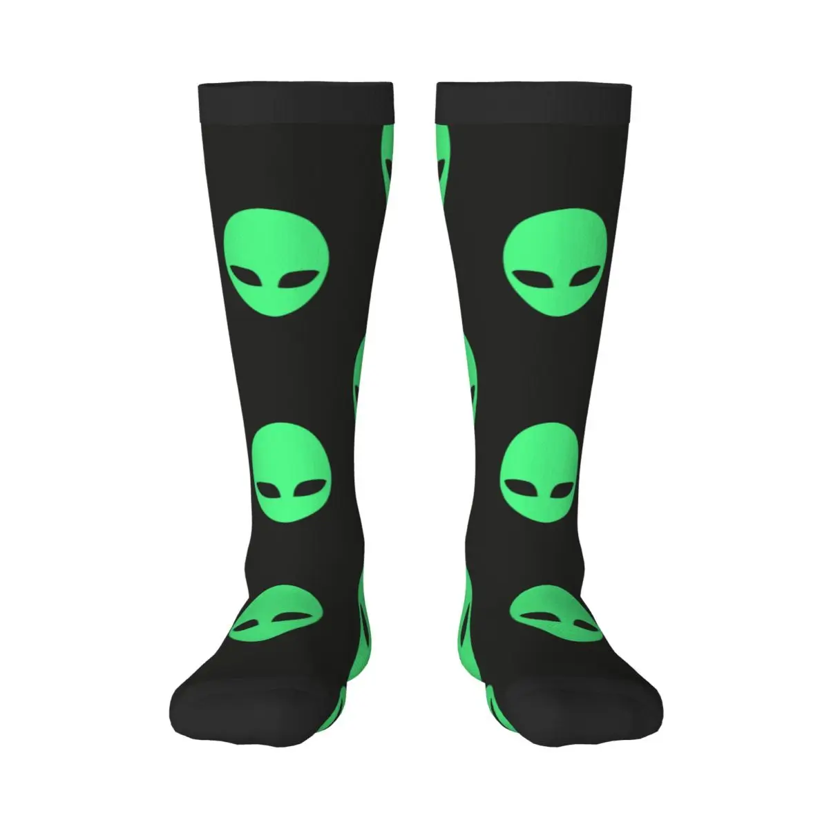 Spring/autumn over the knee socks Alien Heads Patterns school dance long stocking