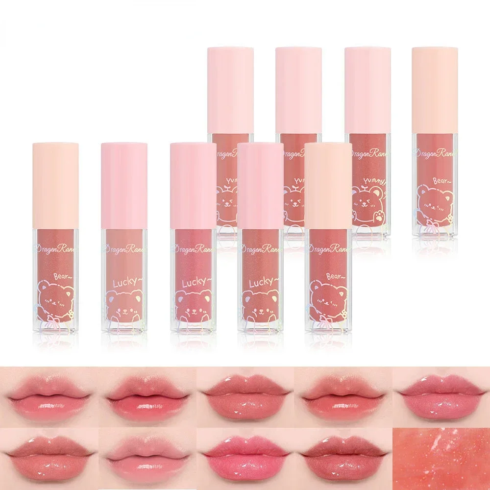 Cute Mirror Water Lip Glaze Waterproof Moisturize Sexy Red Lip Tint rossetto Shine Glitter Lip Gloss trucco rossetti duraturi