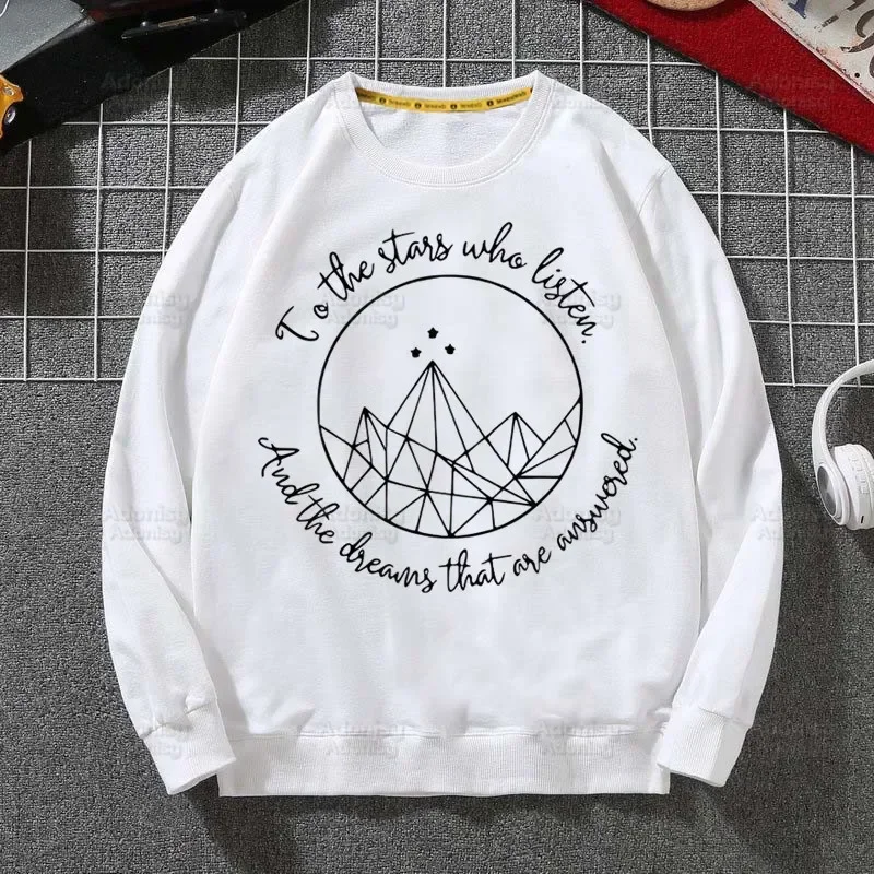 ACOTAR Newest Fashion Women Hoodies Fashion Autumn Casual White Funny Cartoon Print Streetwear Hip Pop Sweatshirts