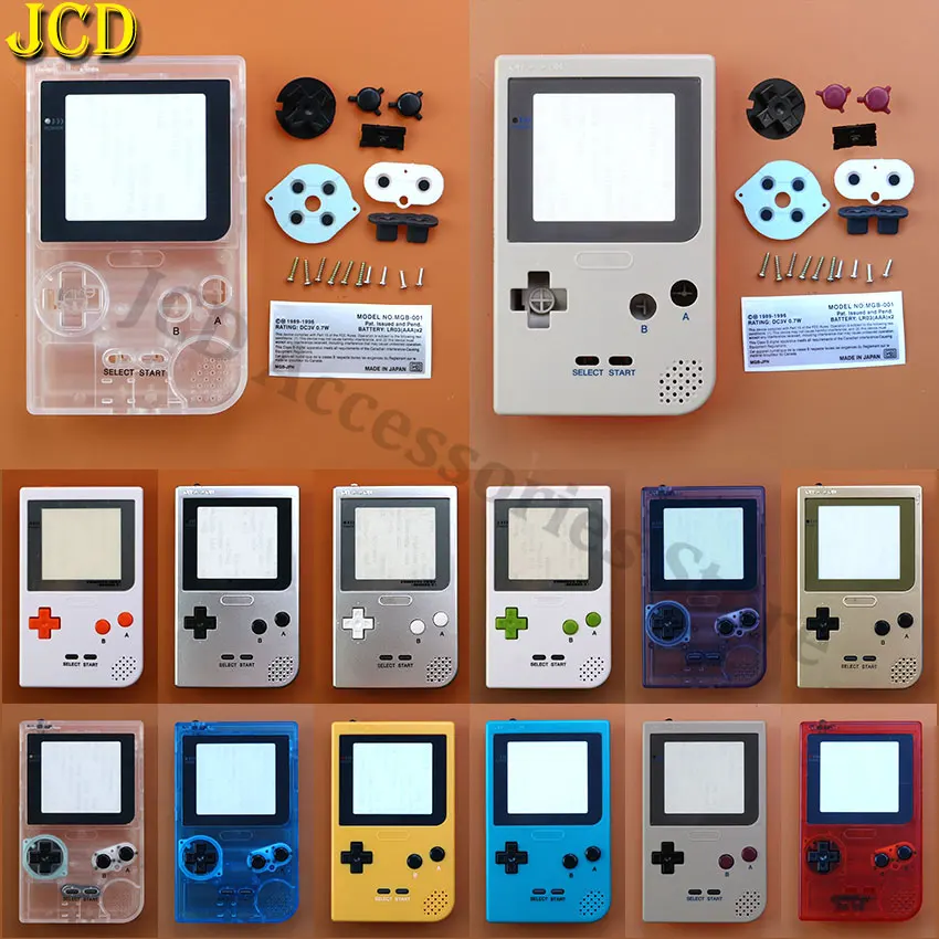 JCD For GBP Full Set Housing Shell Cover For Gameboy Pocket GBP Game Console Protective Case With Buttons Conductive Pads