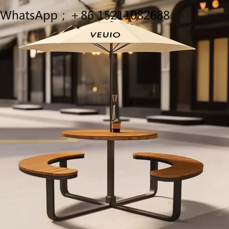 LLY outdoor wrought iron seat combination commercial street park square galvanized sheet seat combination customization