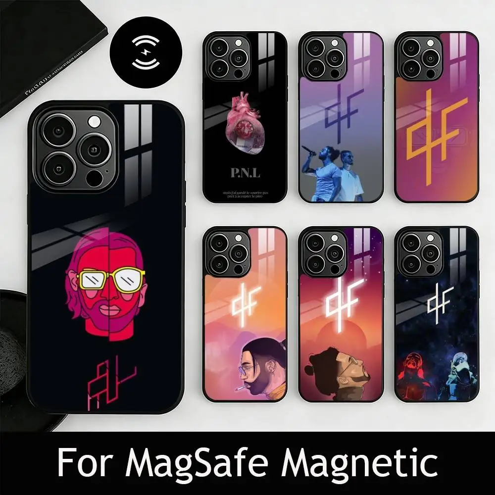 

PNL QLF R-Rapper S-Singer Phone Case For iPhone17,16,15,14,13,12,11 Plus,Pro Magnetic For Magsafe Wireless Charging