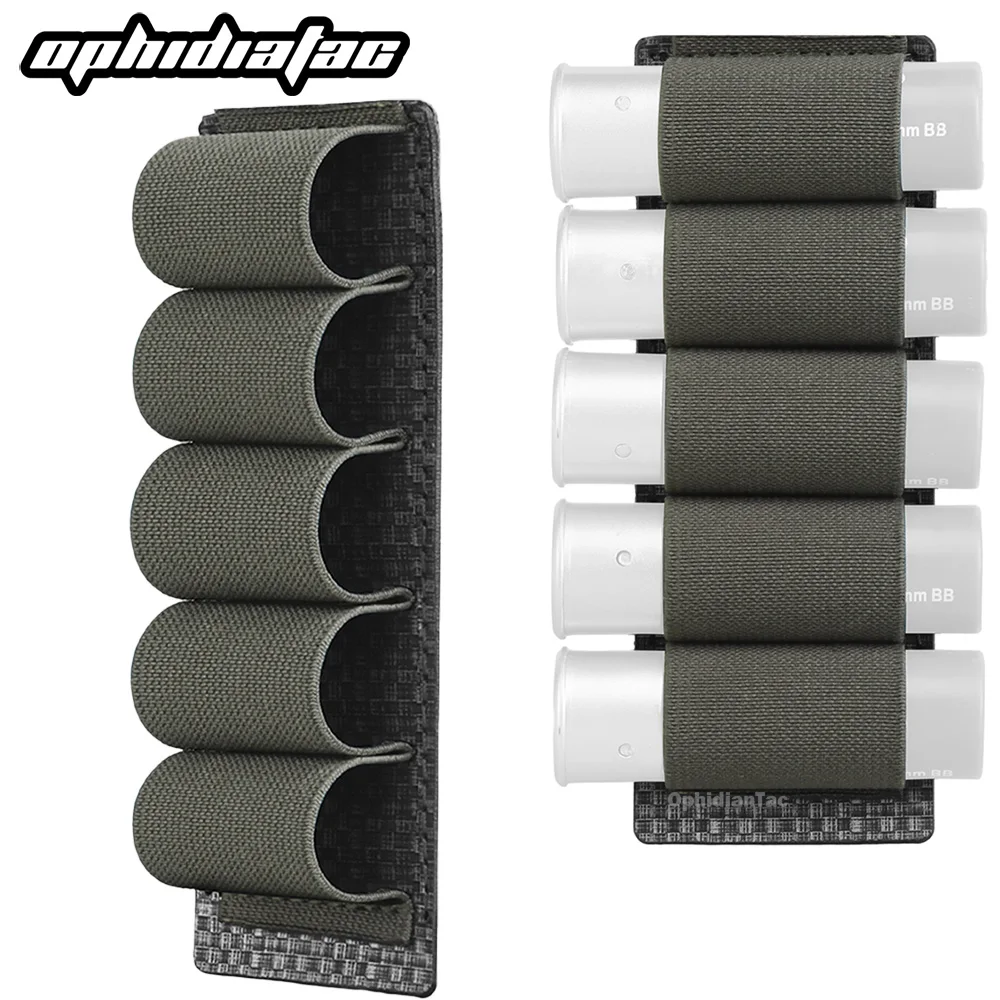 

OPHIDIAN Tac Ammo Pouch Molle 5 Rounds 12 Gauge Shotgun Hanging Sticker Holder Bullet Cartridge Pouch Combat Hunting Gun Accesso