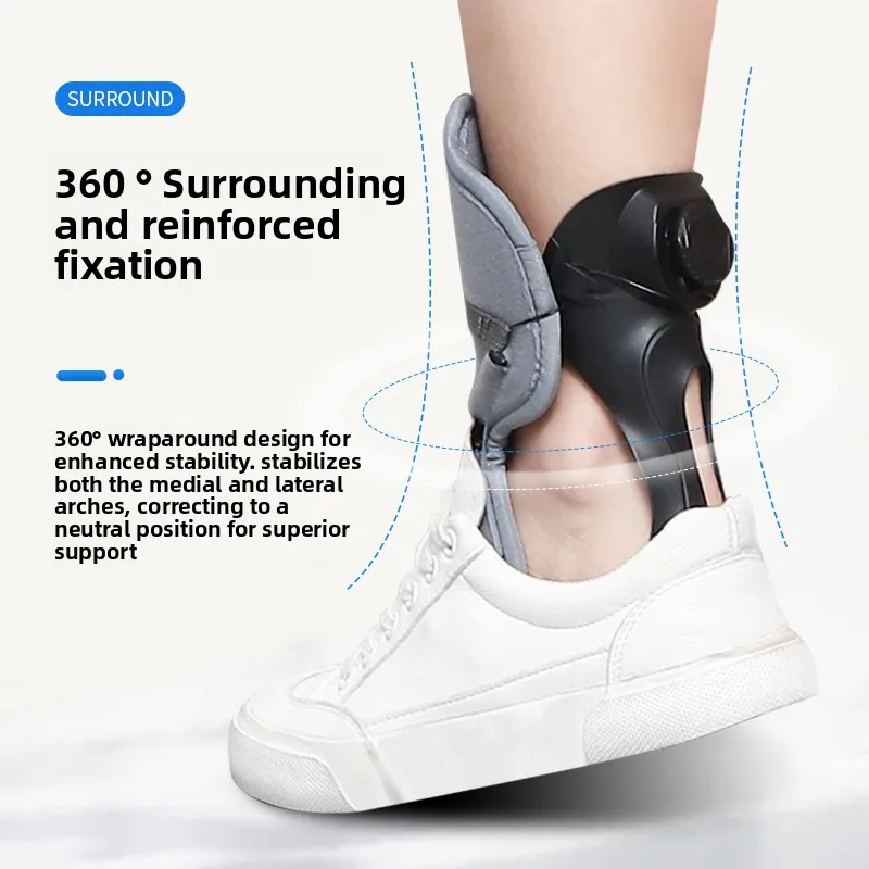 Foot Drop Brace for Stroke Hemiplegia Recovery, Ankle Foot Orthosis for Varus & Valgus Correction, Immobilization Support
