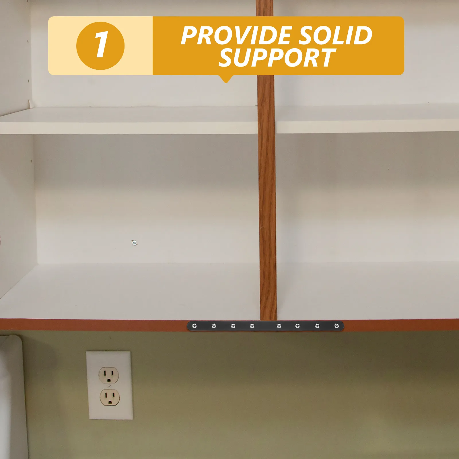 Stainless Steel Mending Plates 4Pcs Heavy Duty Flat Straight Support Brackets for Cabinets Shelves Fences