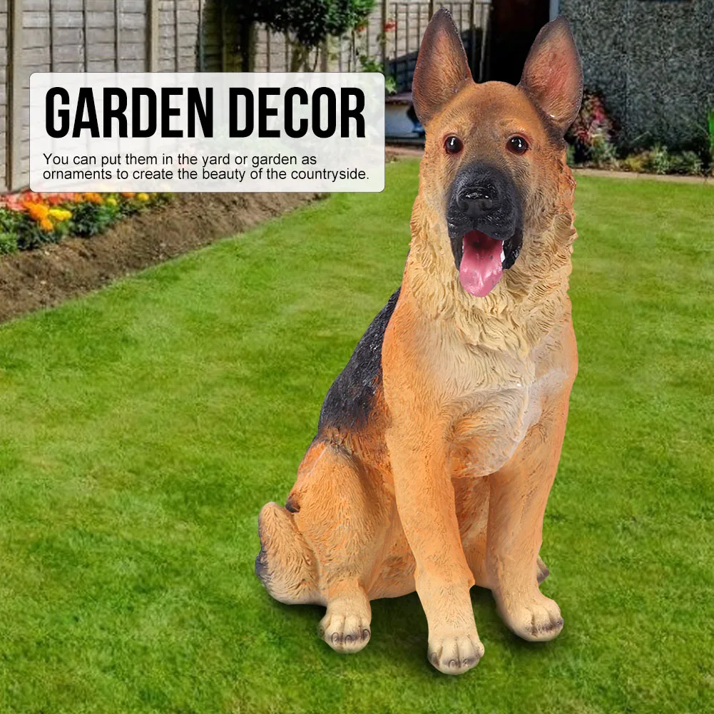 

Resin Garden Landscape Simulation Dog Lawn Figurine Balcony Puppy Animal Decoration Craft