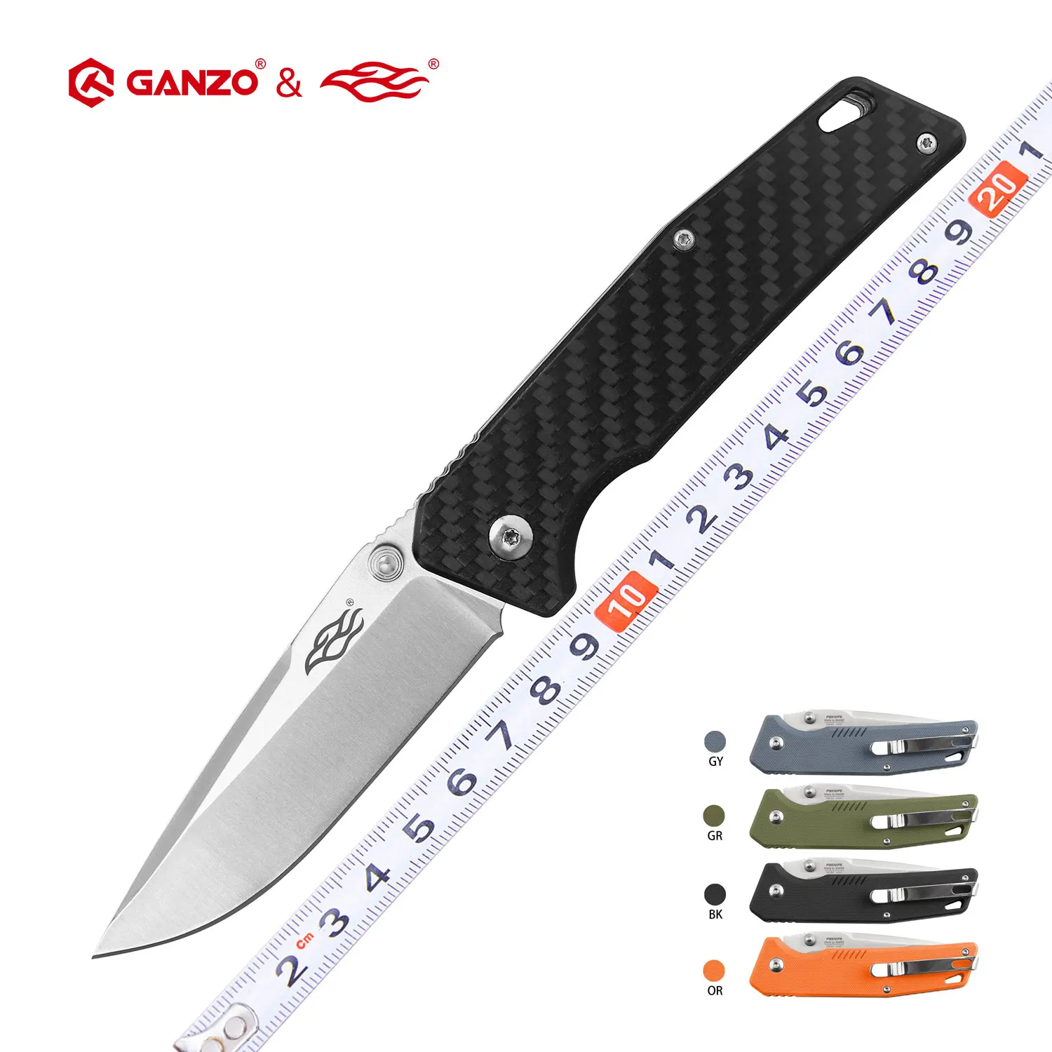 

FBKNIFE Ganzo FB7601 model 440C Blade G10 Handle Folding knife Survival Camping tool Pocket Knife tactical edc outdoor tool