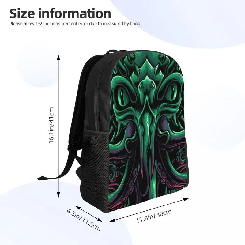 Mochila moderna de Lovecraft Cthulhu para hombre, bolsa de libros para estudiantes universitarios, se adapta al ordenador portátil de 15 pulgadas, el viejo dios de R'lyeh, bolsas gráficas