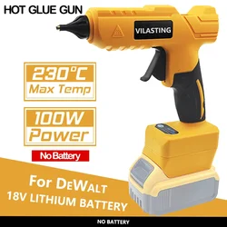 Electric Hot Melt Glue Gun for Dewalt 18V Battery Cordless Electric Glue Gun 11mm Glue Stick Hot Melt Welding Air Gun No Battery