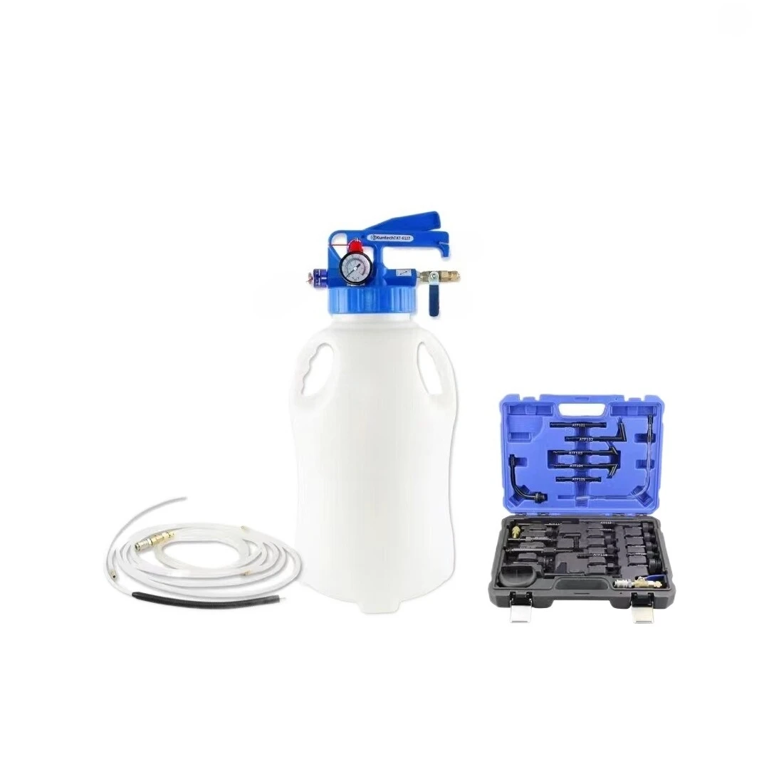 10L Pneumatic Transmission Oil Refilling Tool Dispenser Pump Kit 15Pcs Set Oil Refill Filling ATF Adapters