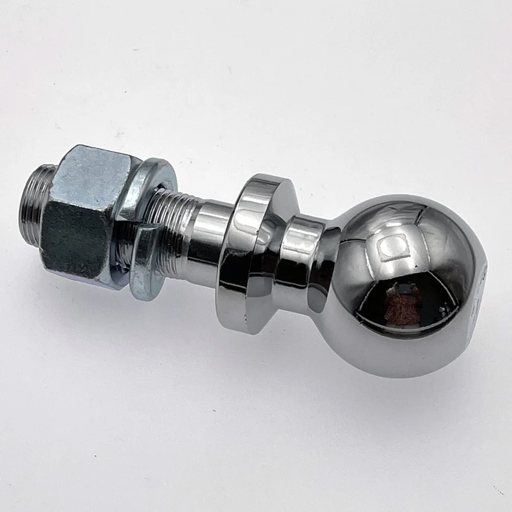 Steel Trailer Ball 50mm Size 3.5 Ton Capacity for Caravan RV Towing Chrome Finish M22 Thread 60mm Shank Length