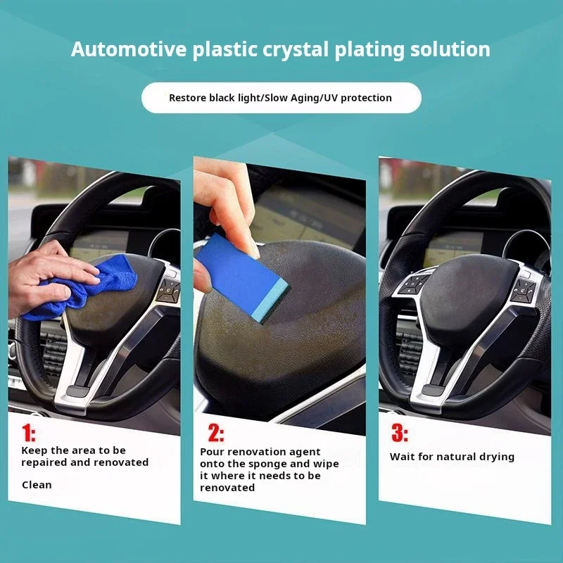 Auto plastic retreader Auto maintenance beauty tools Interior dust and polish plastic polishing repair fluid Auto parts supplies