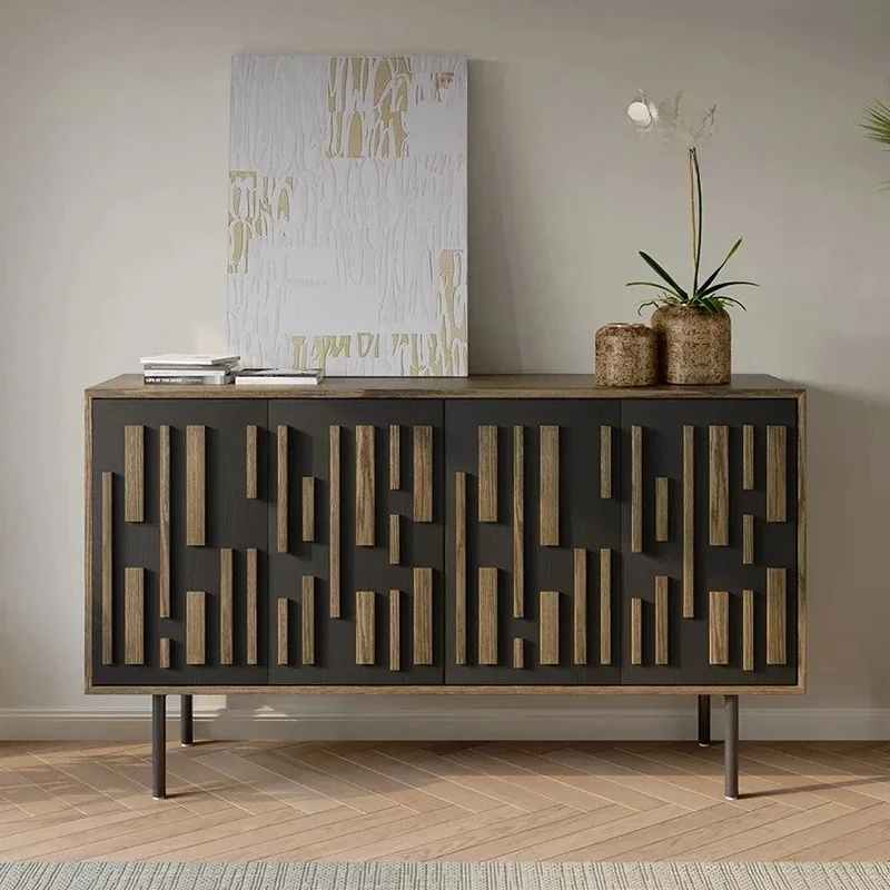 

Mealside Modern Simple Light Luxury High-end Living Room Entrance TV Solid Wood Art Locker