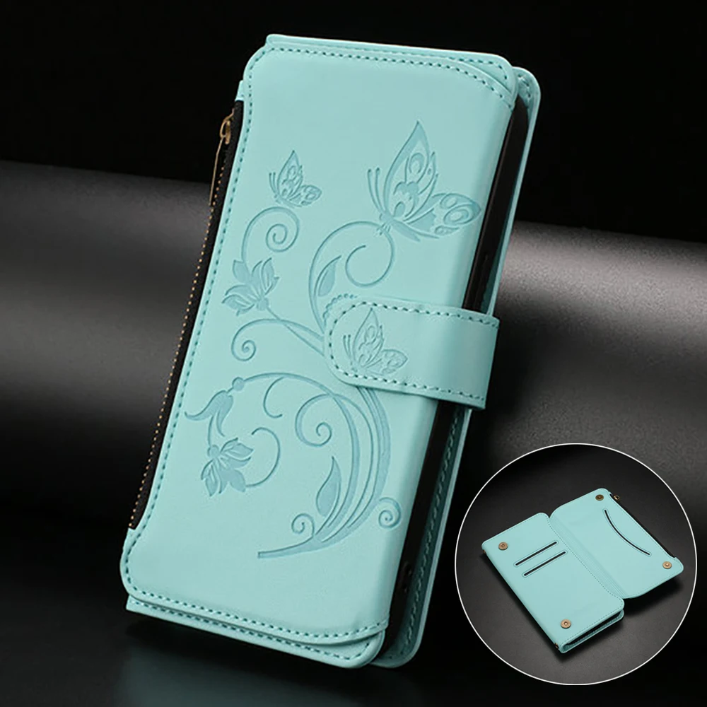 

Кожаный флип-чехол на молнии с 5 картами для Xiaomi 14T 13T 12T 11T 14 13 Pro 5G, роскошный чехол Mi 14 Ultra 13 12 Lite 12X Funda