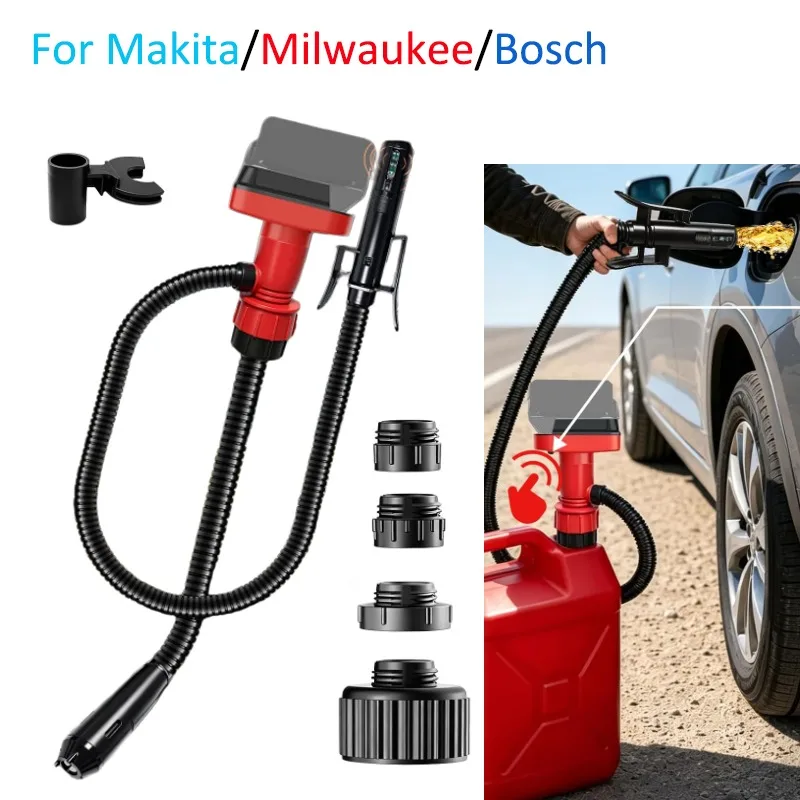 5GPM Cordless Diesel Fuel Transfer Pump For Makita/Dewalt/Milwaukee/Bosch 18V 20V Battery Portable Electric Gas Diesel Pump