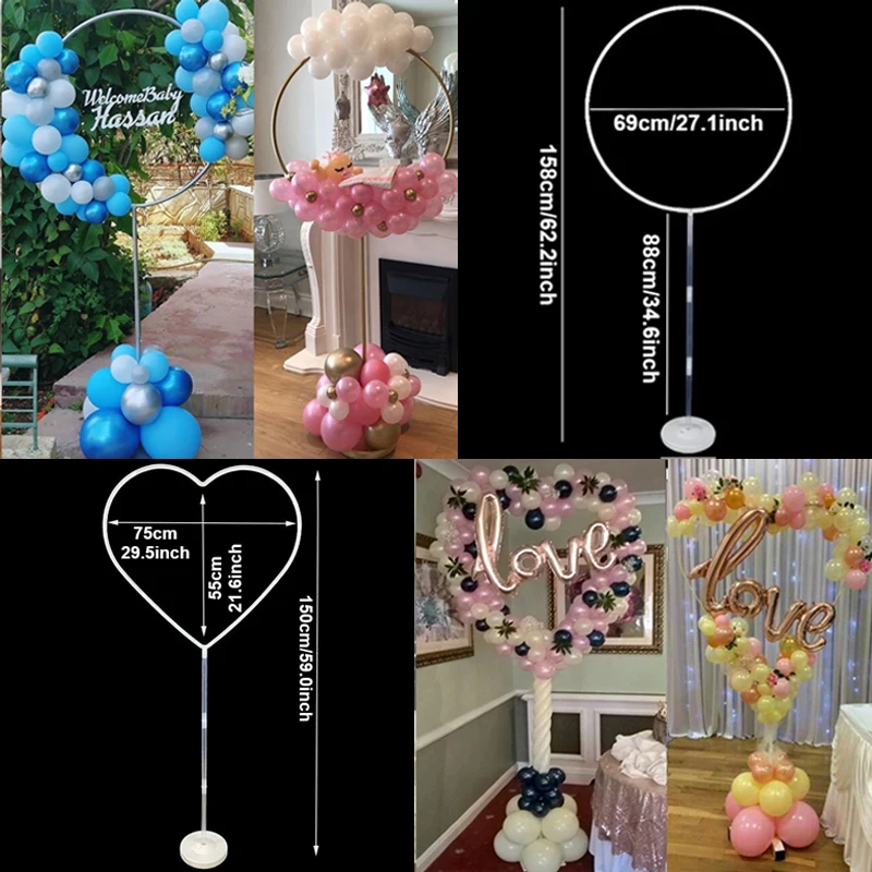 

1 Set Plastic Balloon Arch Frame Round Balloons Stand Holder for Baby Shower Wedding Birthday Party Decoration Ballon Ring Hoop