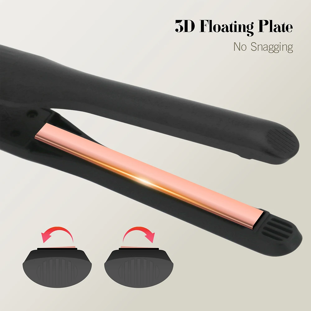 Mini Hair Straightener Curler Titanium Thin Plate Pencil Flat Iron For Short Hair Beard Pixie Cut Salon Styling Tool 100-240V view 4